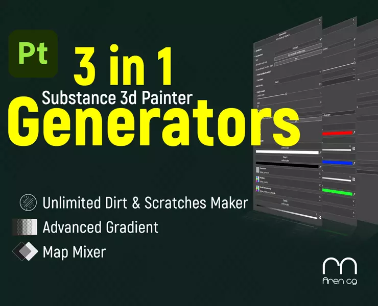 3 in 1 Substance 3d Painter Generators Pack Texture_0