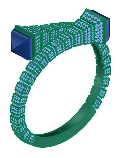 Diamond Bangle 3D print model_2