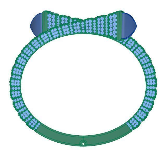 Diamond Bangle 3D print model_3