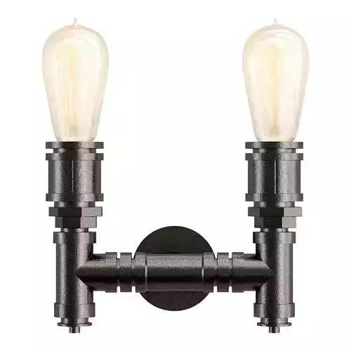 Loft2123W two light industrial wall sconce