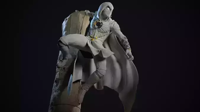 Moon Knight Statue 3d print ready 3D print model