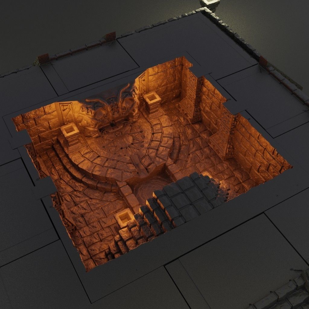 Jungle Temple Tabletop Terrain 28 mm 3D print model_10