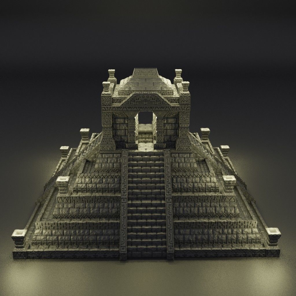 Jungle Temple Tabletop Terrain 28 mm 3D print model_7