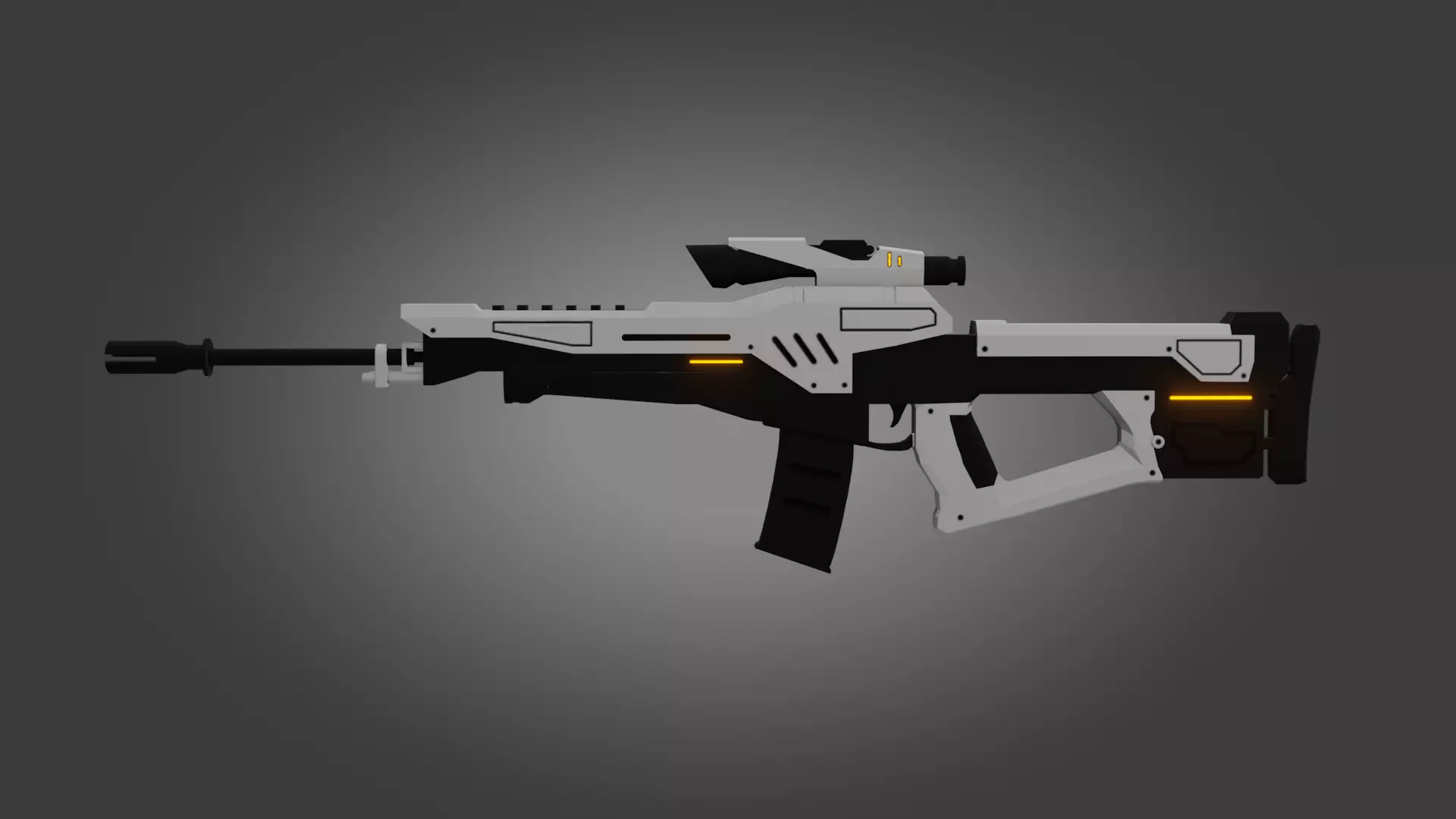 Sci-Fi Rifle Gun - Low Poly - Game Ready - PBR Low-poly 3D model
