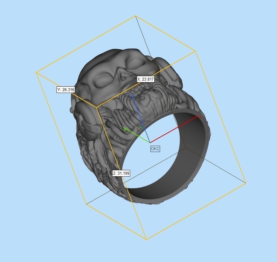  BRUTAL RING 3D print model_14