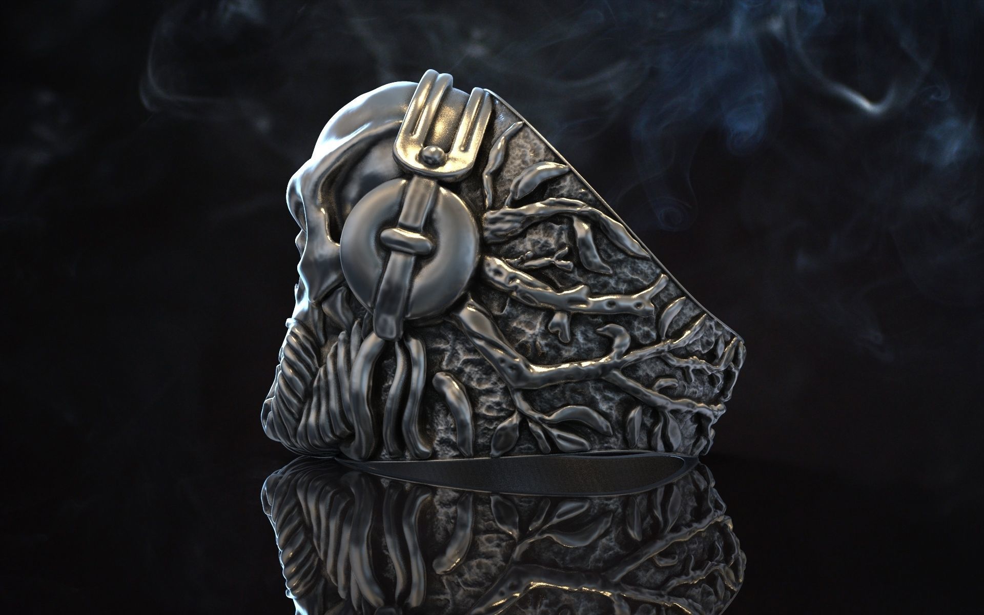  BRUTAL RING 3D print model_3