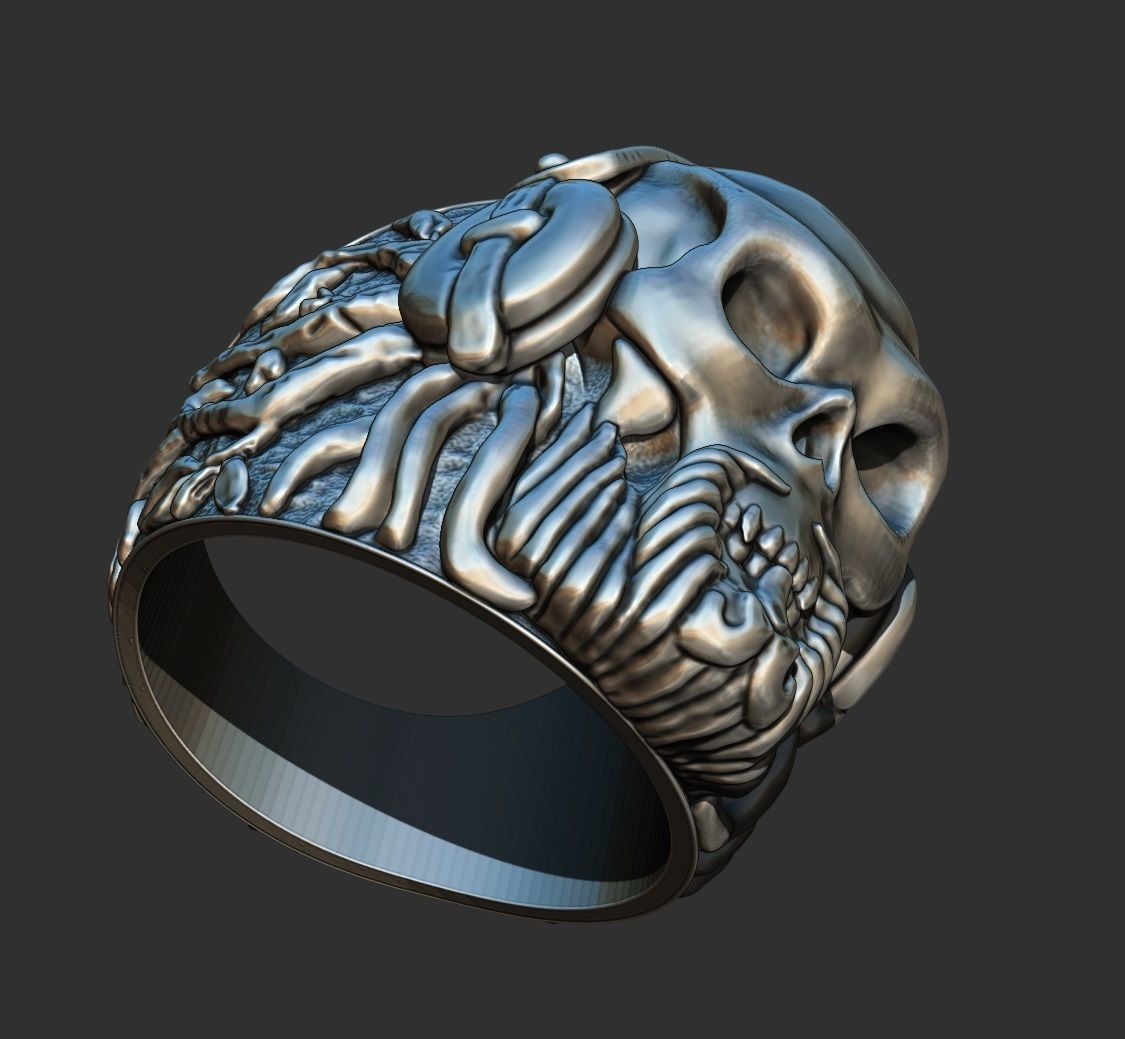  BRUTAL RING 3D print model_7