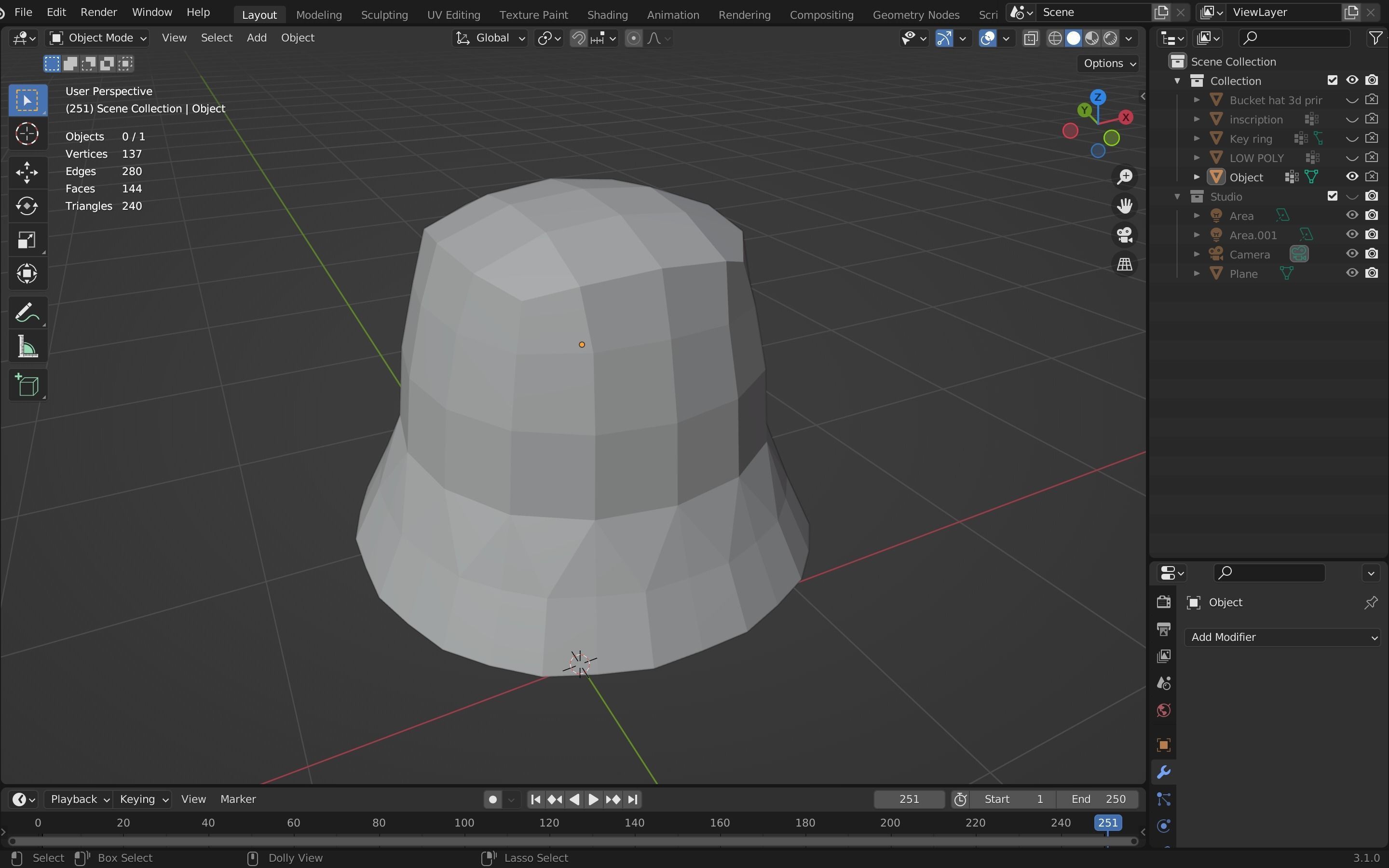 Bucket Hat or panama Kalush Orchestra  3D print model_4