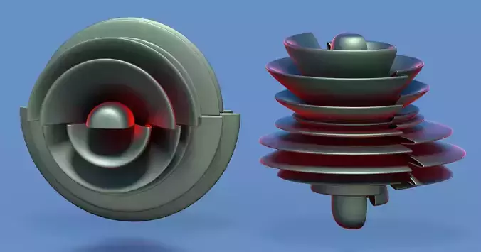 Touch stack of plates 3D model