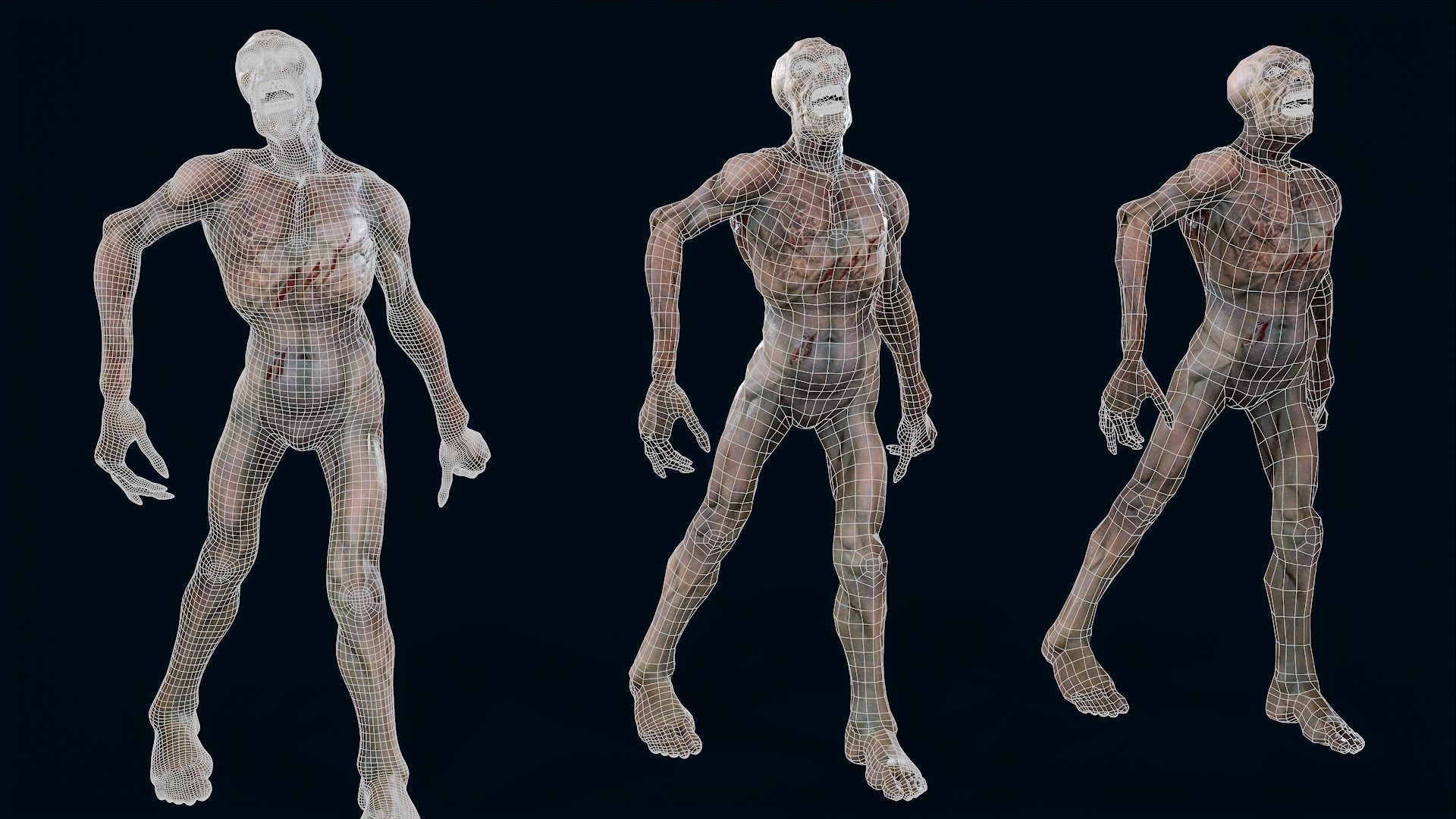 Zombie Undead - Rigged - Animated - Game Ready Low-poly 3D model_4