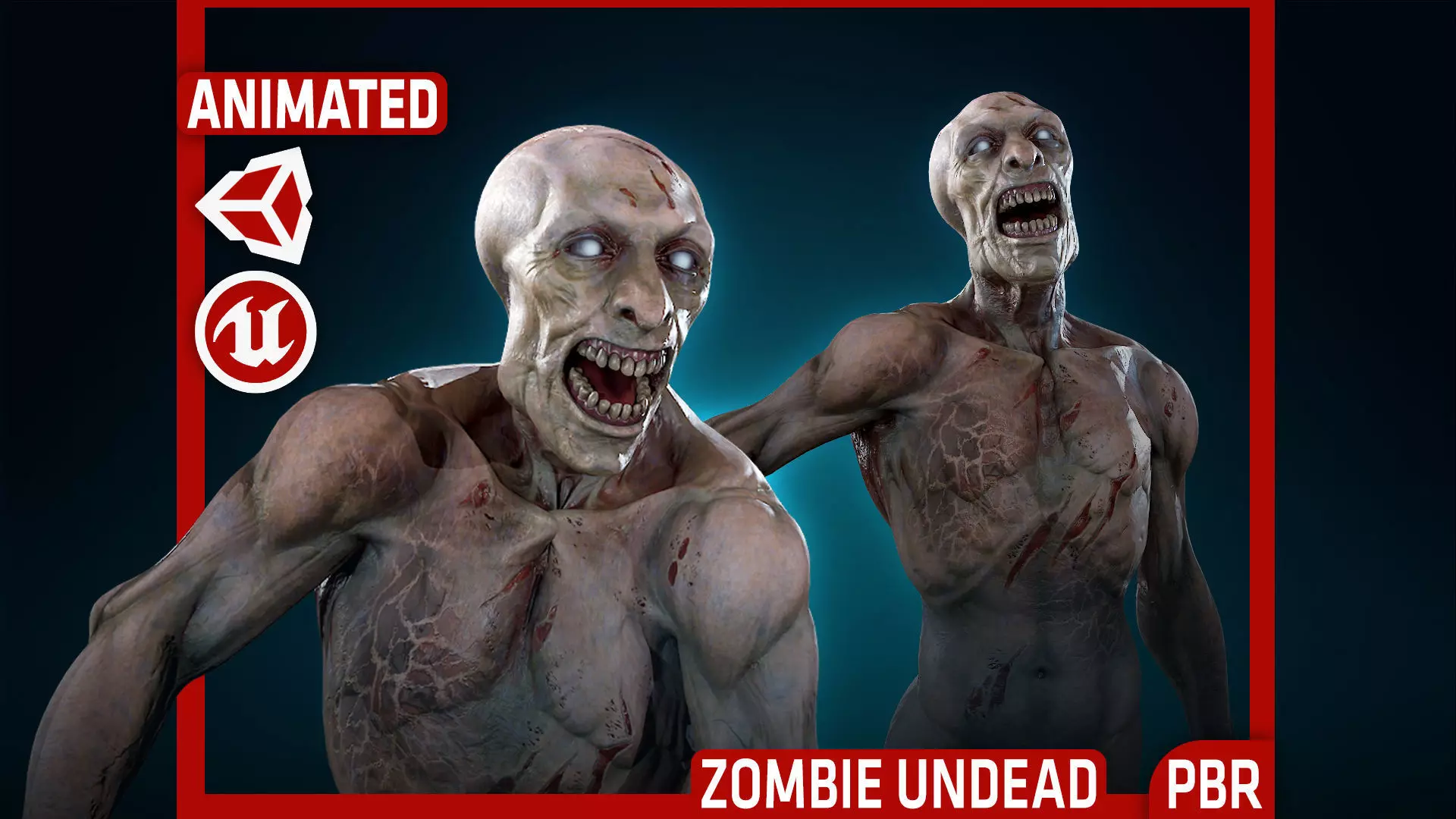 Zombie Undead - Rigged - Animated - Game Ready Low-poly 3D model_0