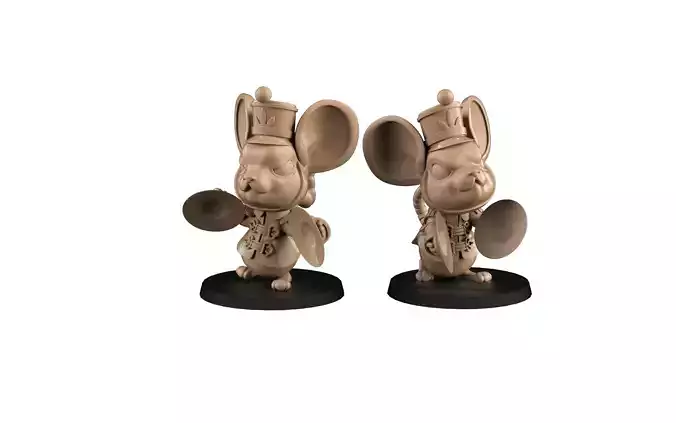 Catcher two figurines of mice 3D print model