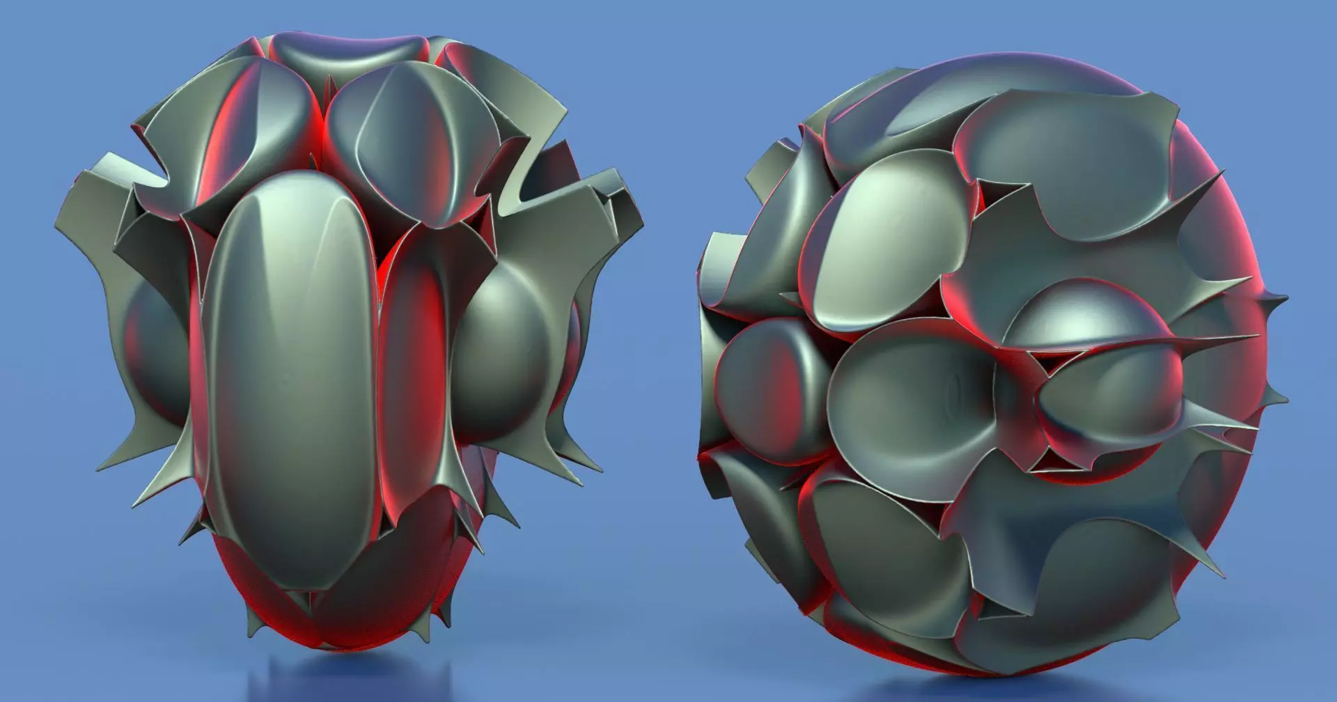 Pills sculpture made of plates 3D model_0