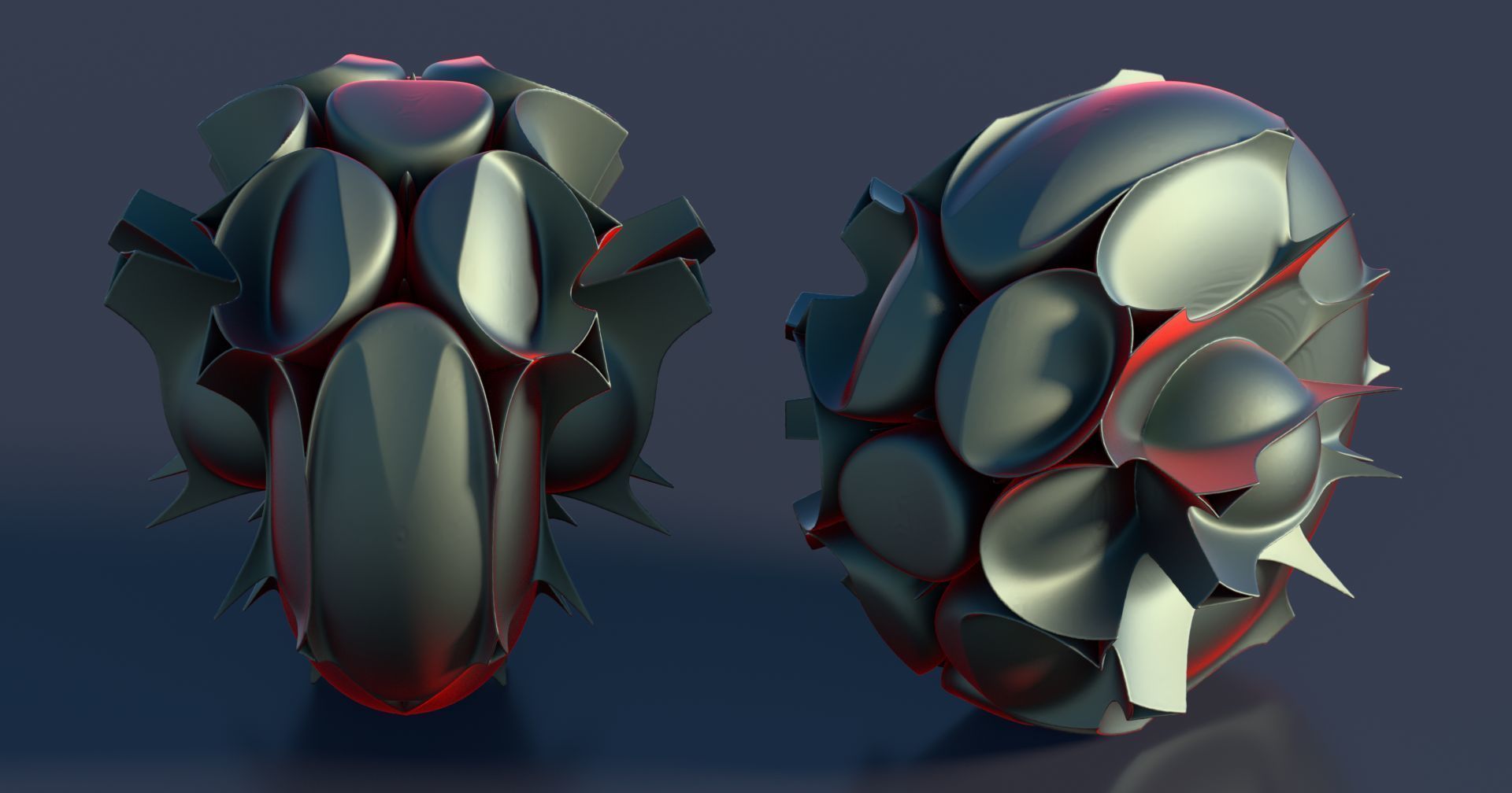 Pills sculpture made of plates 3D model_4