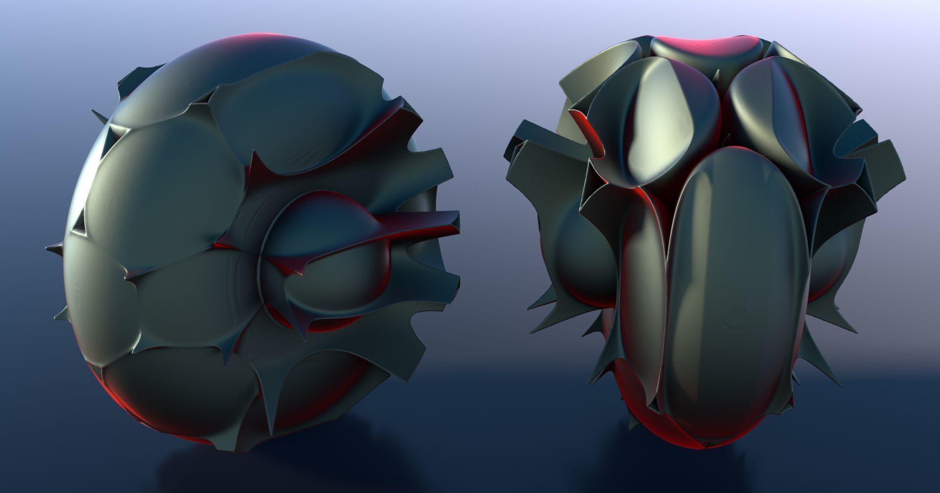 Pills sculpture made of plates 3D model_3