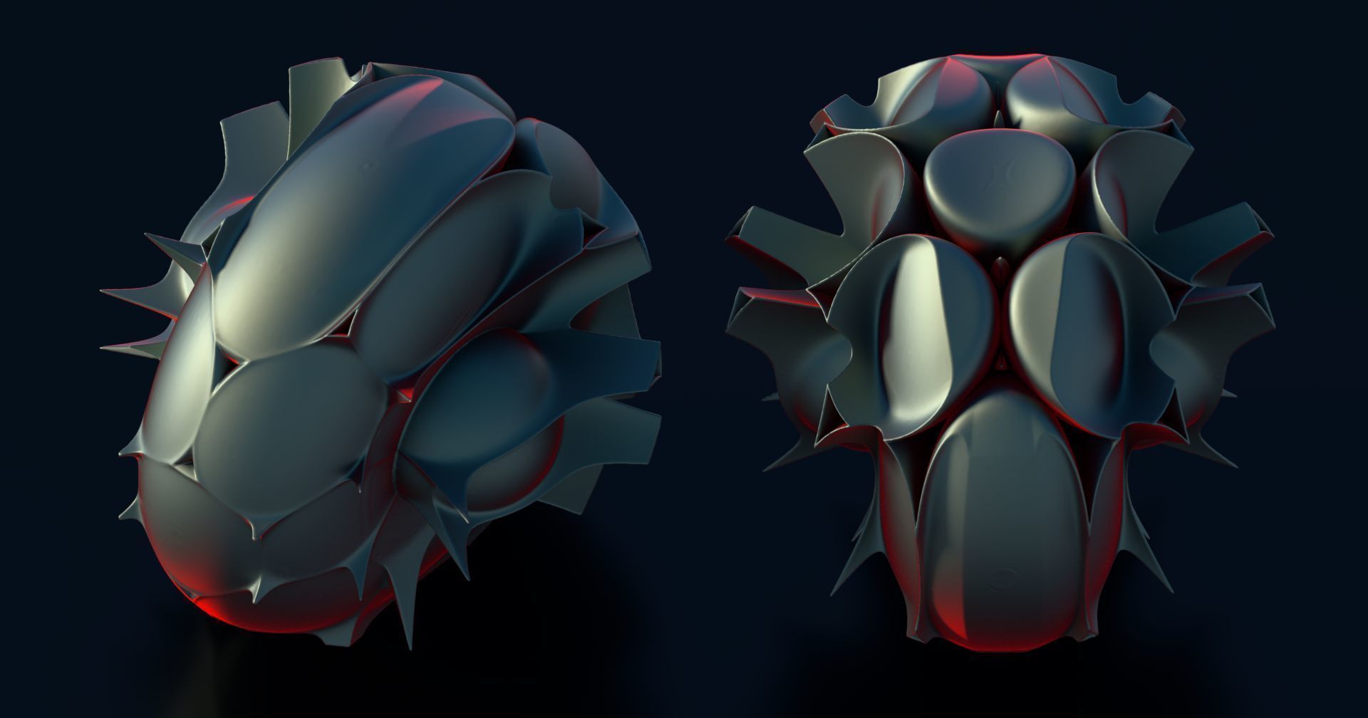 Pills sculpture made of plates 3D model_7