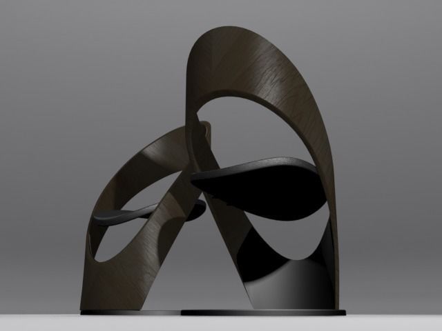 Design Chair Low-poly 3D model_7