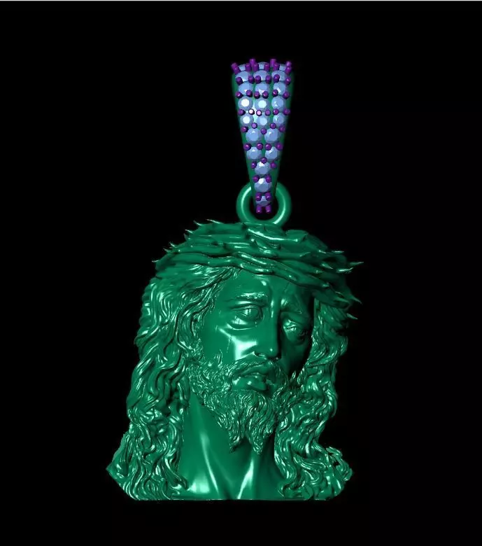 Jesus pendant 3D print model 3D print model_0