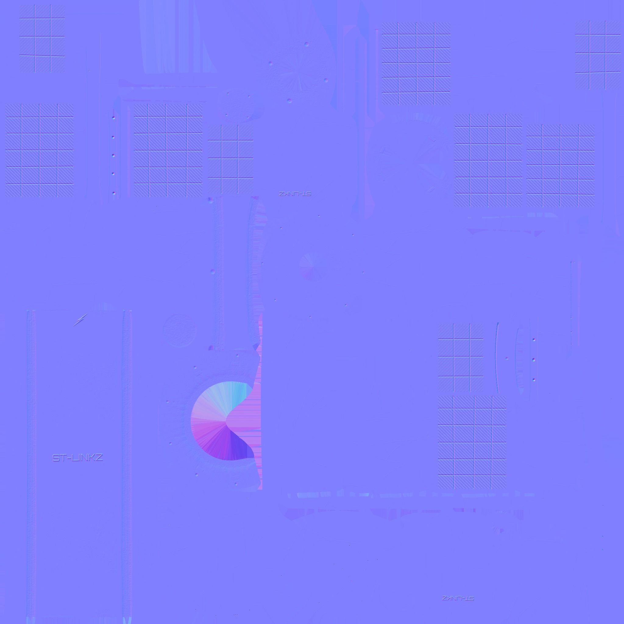 Satellite A02 Golden - SciFi Space Design Low-poly 3D model_23