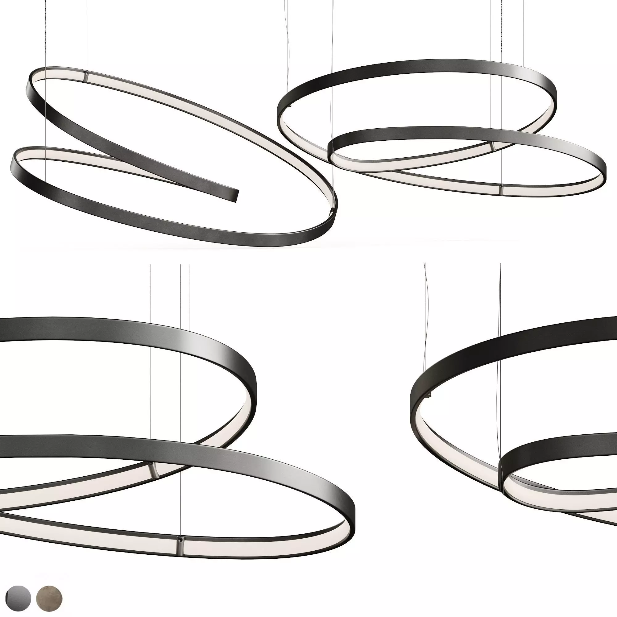Cattelan Italia Heaven Lite Ribbon Light 3D model_0