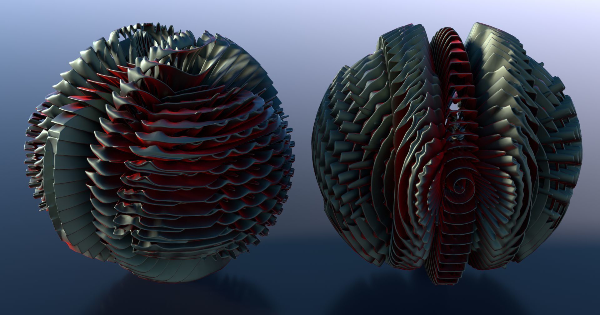 Pancake paper sculpture 3D model_3