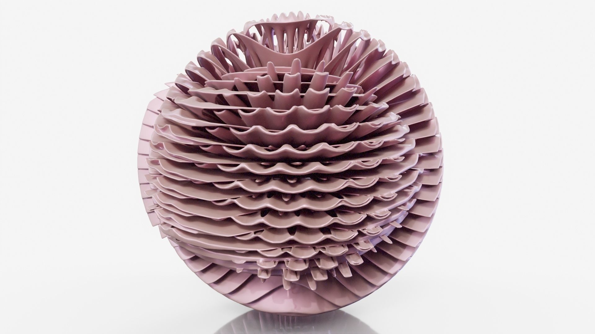 Pancake paper sculpture 3D model_11