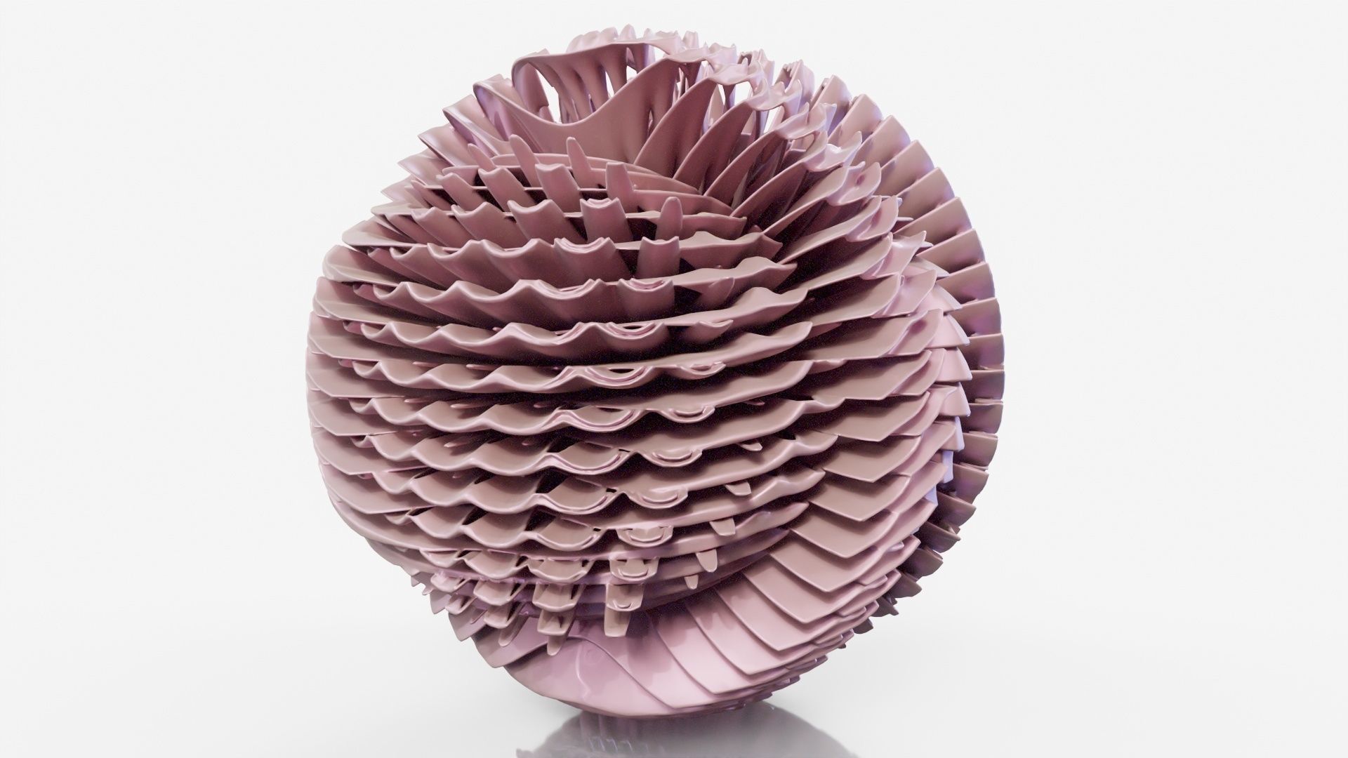 Pancake paper sculpture 3D model_10