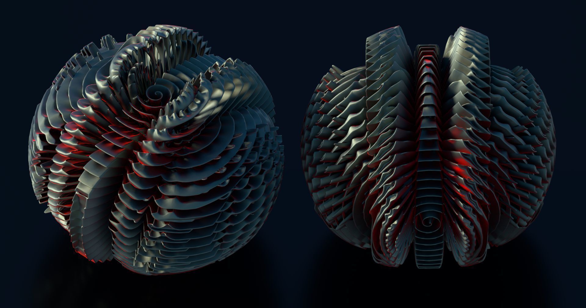 Pancake paper sculpture 3D model_7