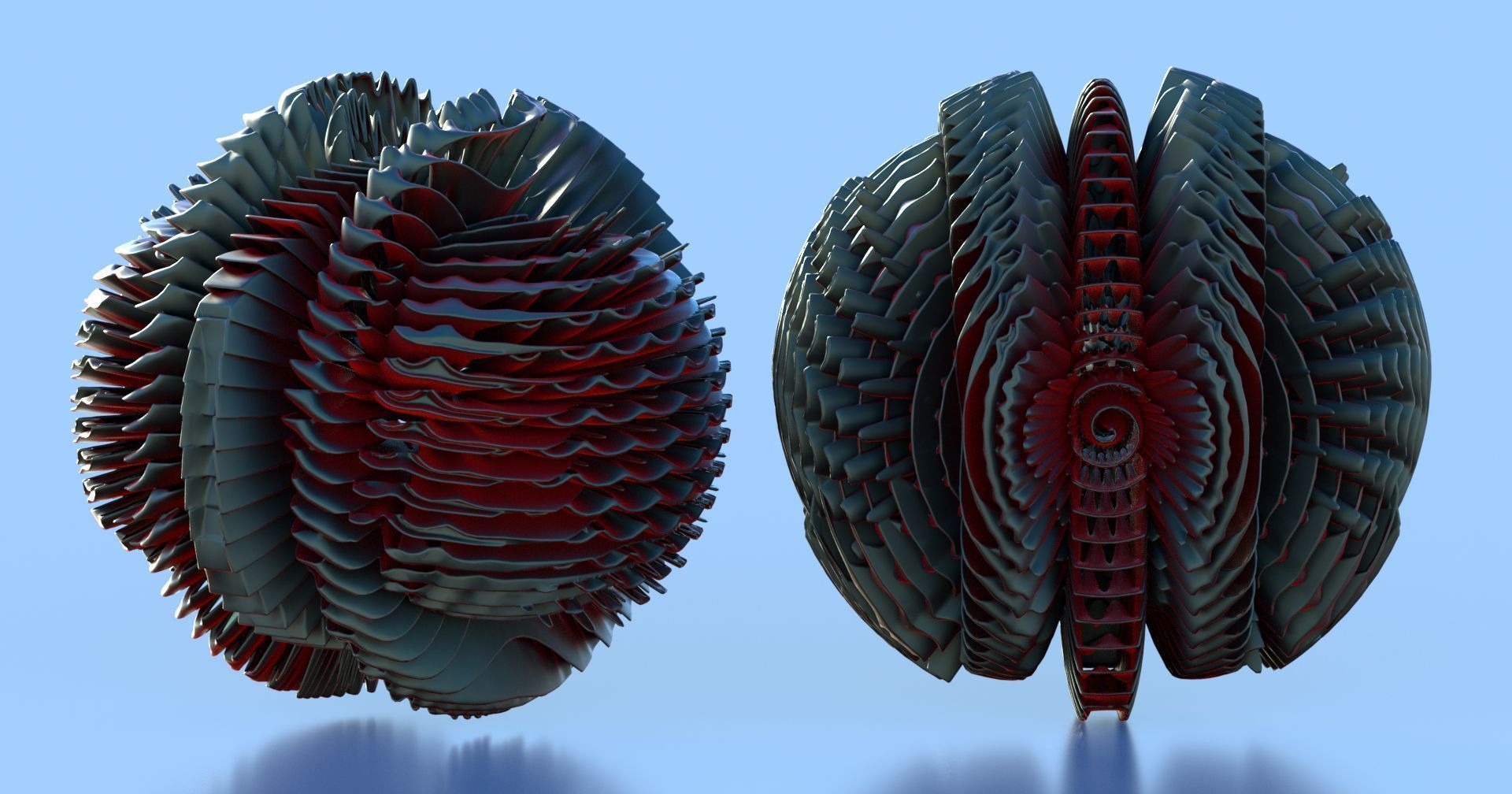 Pancake paper sculpture 3D model_2