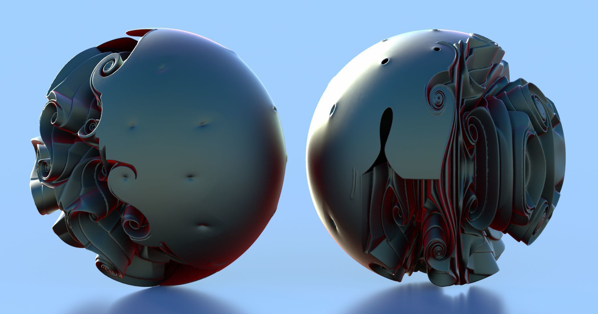 Mushroom ball 3D model_2