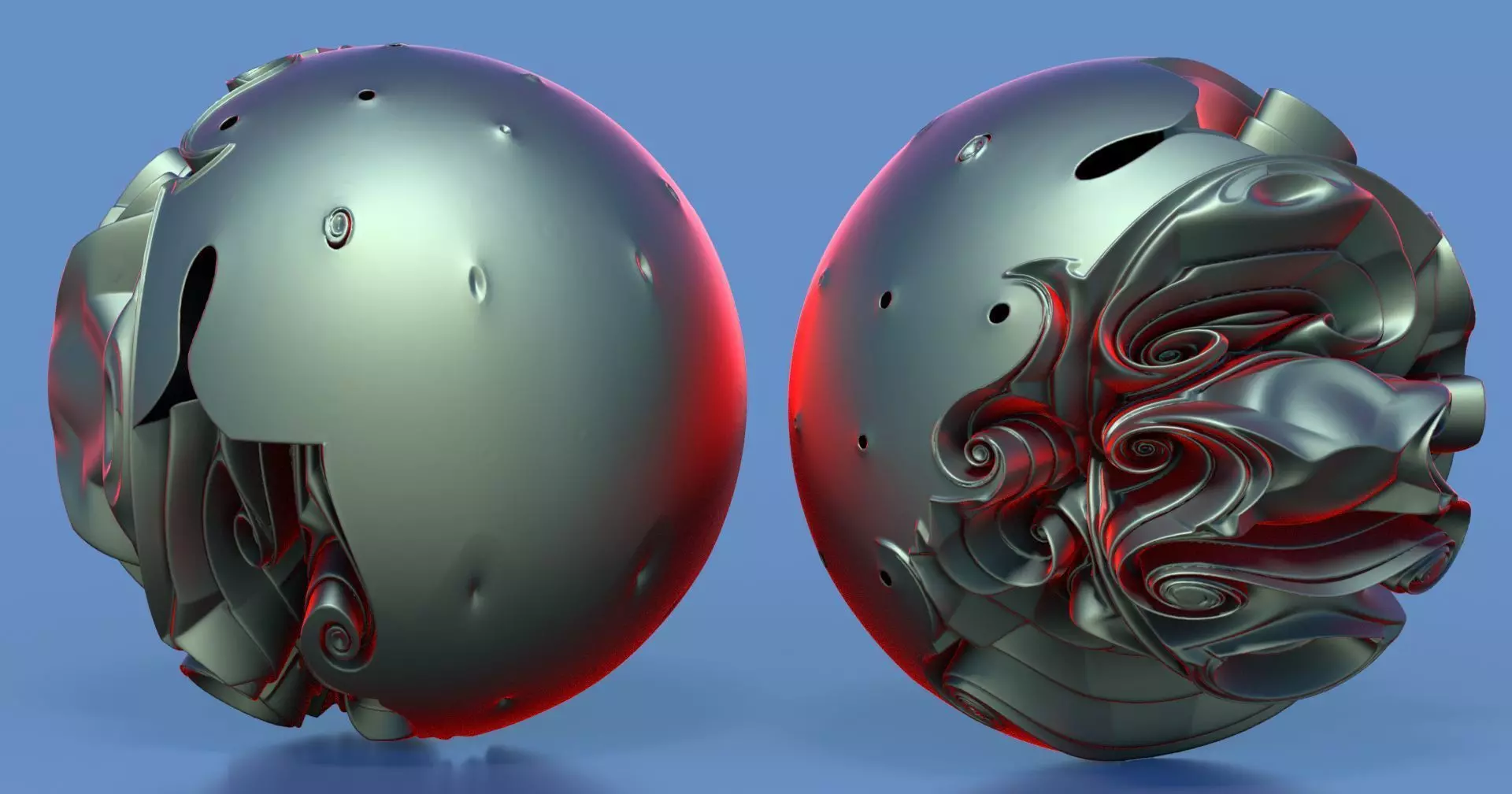 Mushroom ball 3D model_0