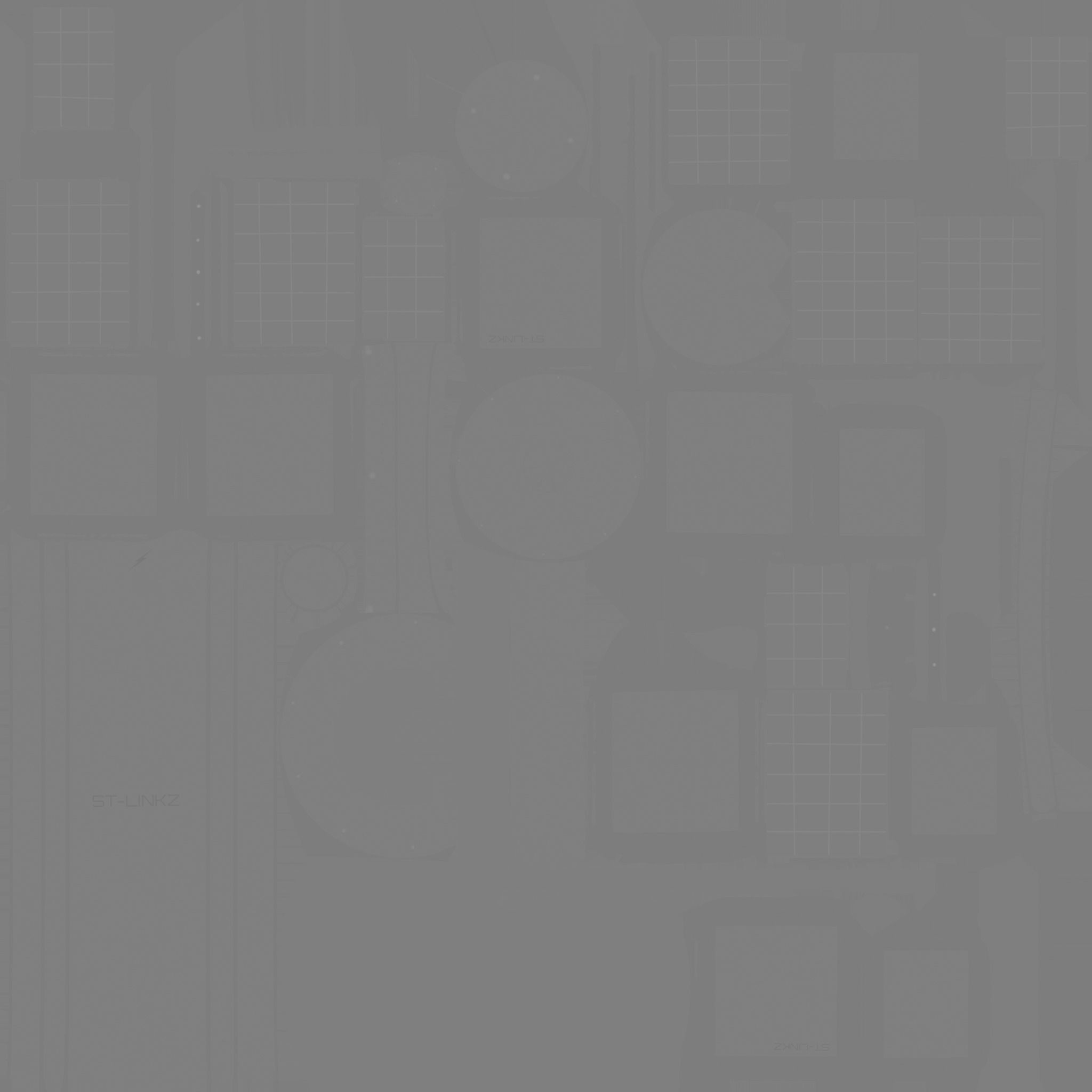 Satellite A05 Steel Blue - SciFi Space Design Low-poly 3D model_9