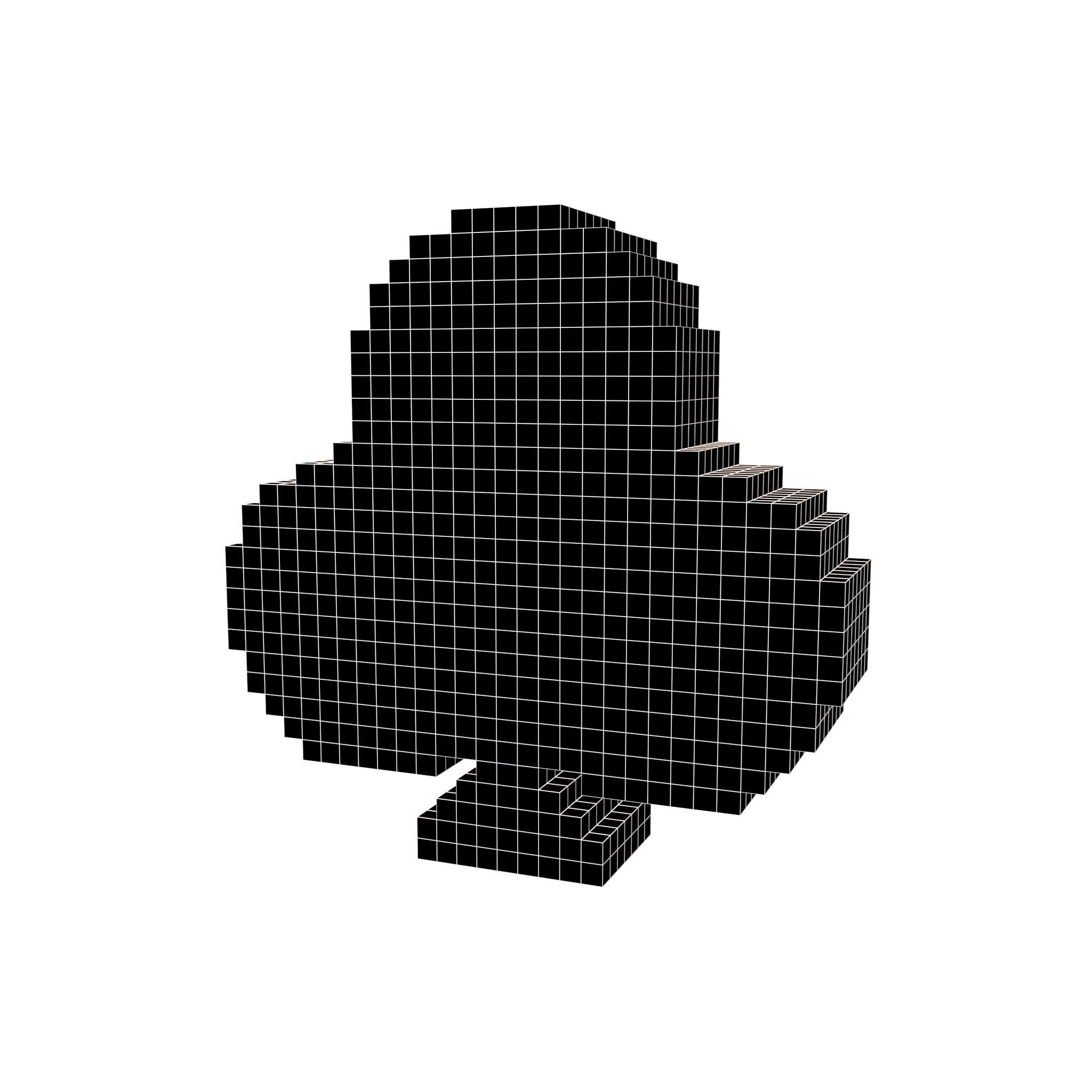 Voxel Poker Card Club v2 001 Low-poly 3D model_4