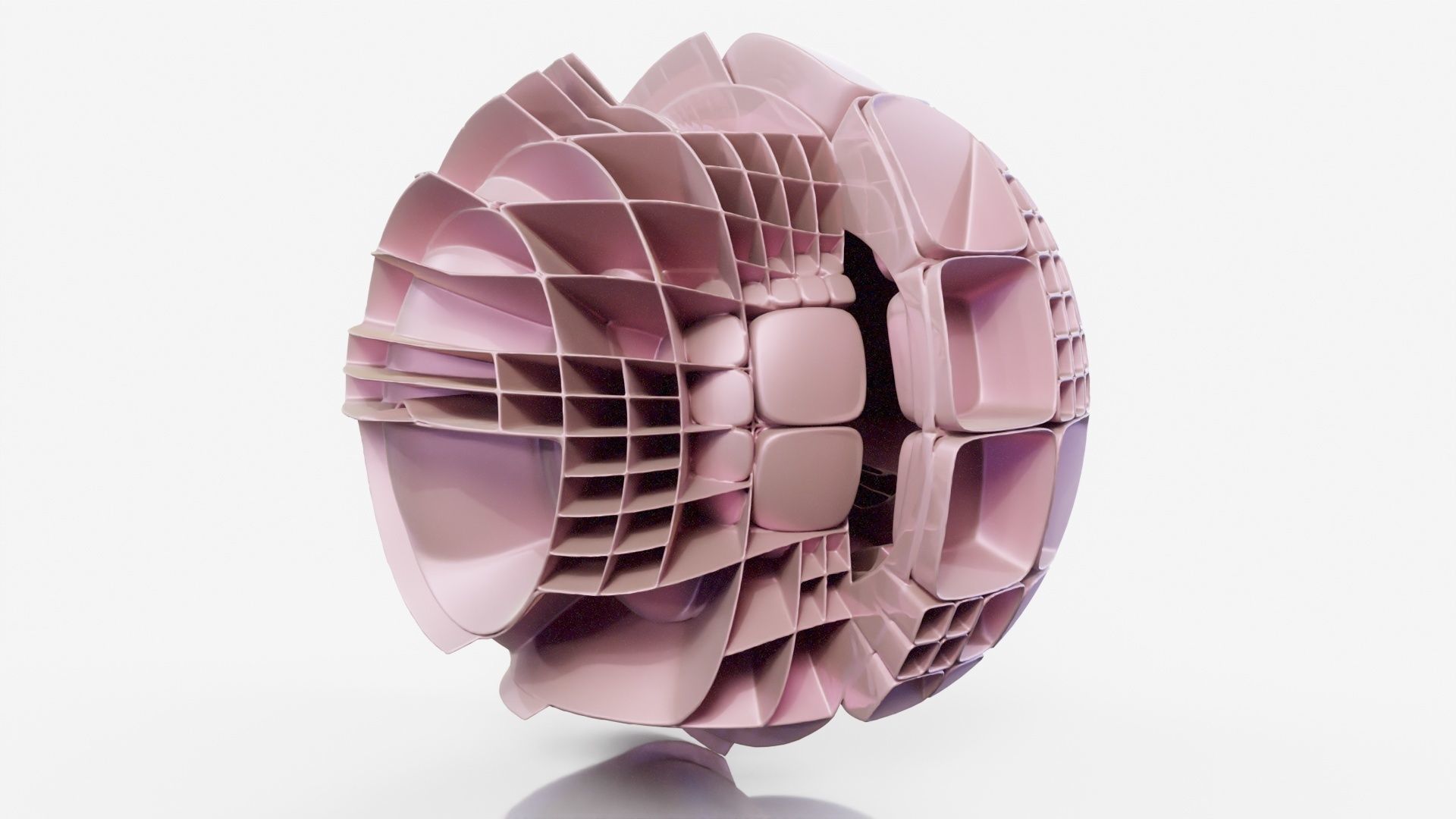 Lounge sculpture made of plastic pieces 3D model_15