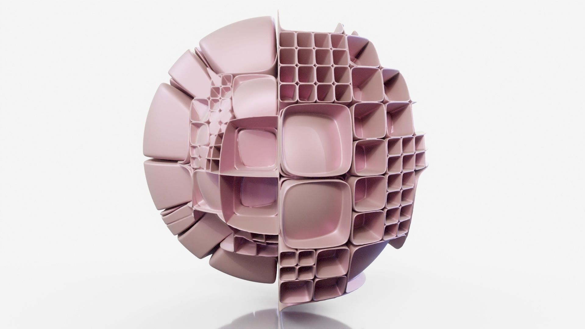 Lounge sculpture made of plastic pieces 3D model_8