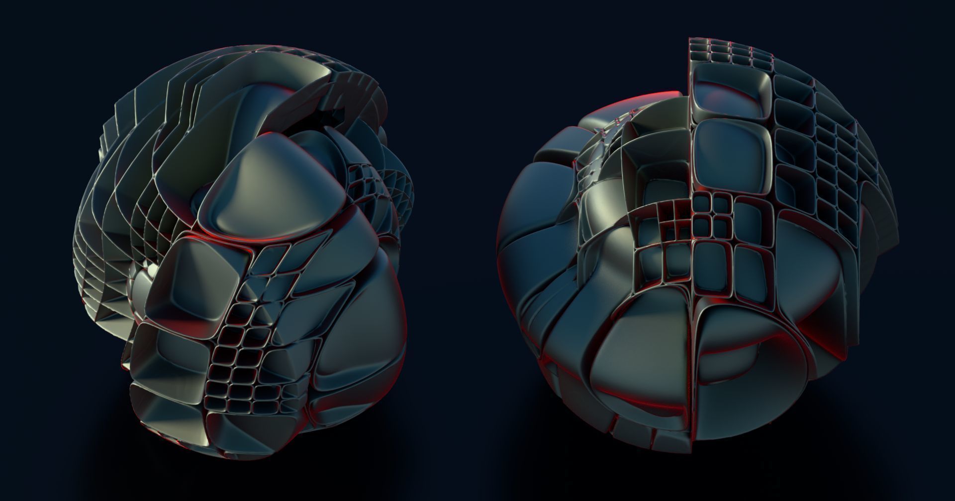 Lounge sculpture made of plastic pieces 3D model_7