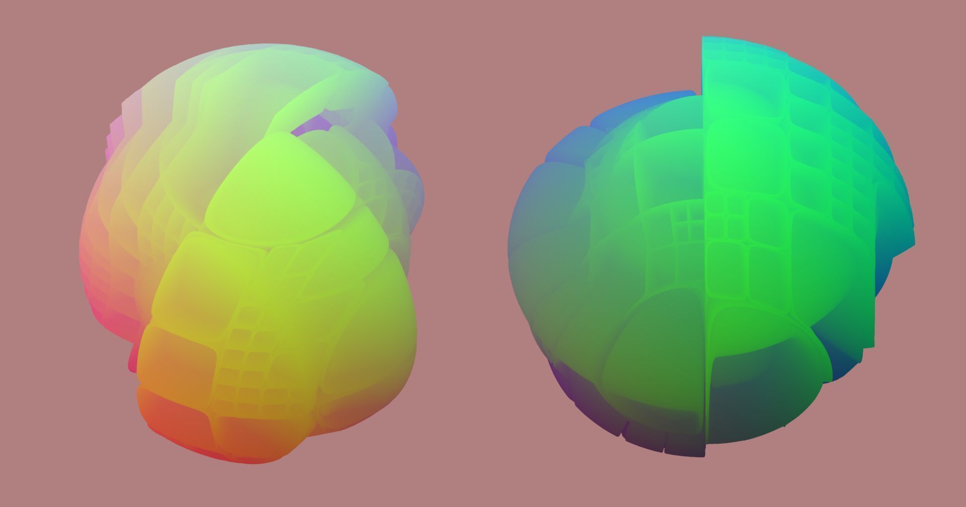 Lounge sculpture made of plastic pieces 3D model_5