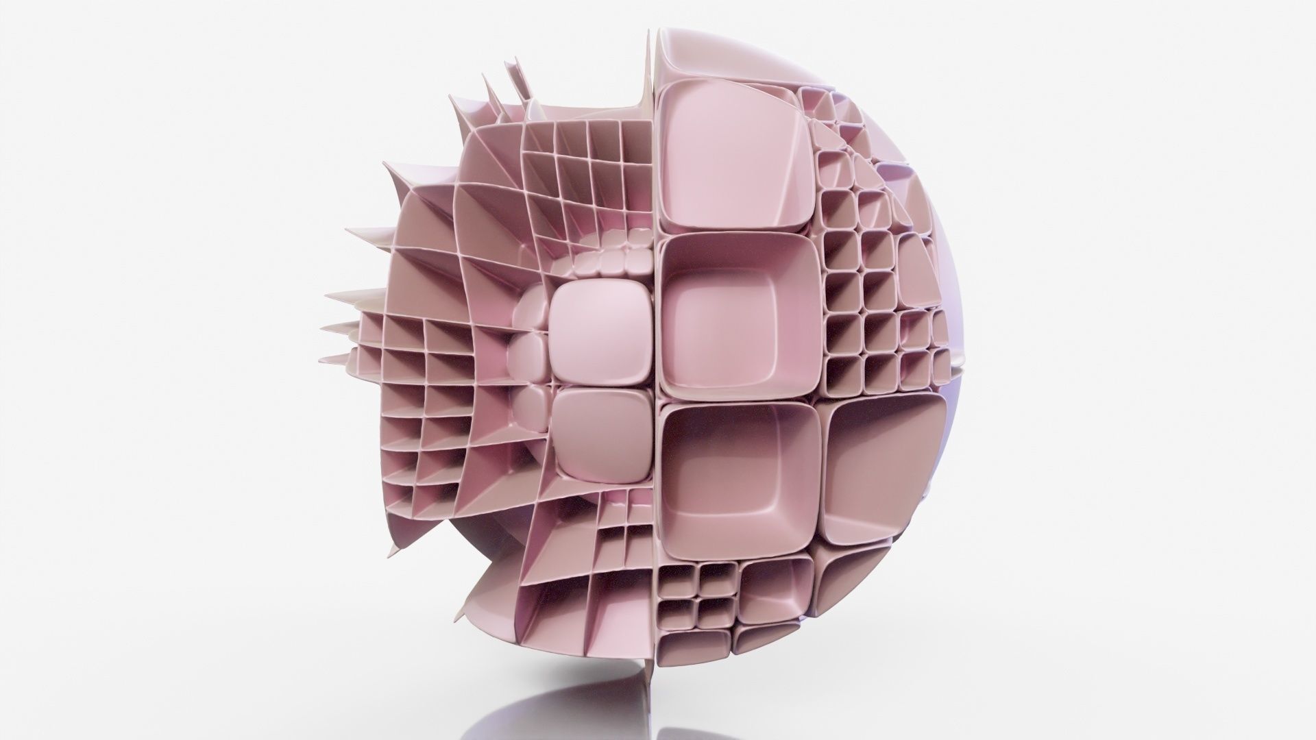 Lounge sculpture made of plastic pieces 3D model_14