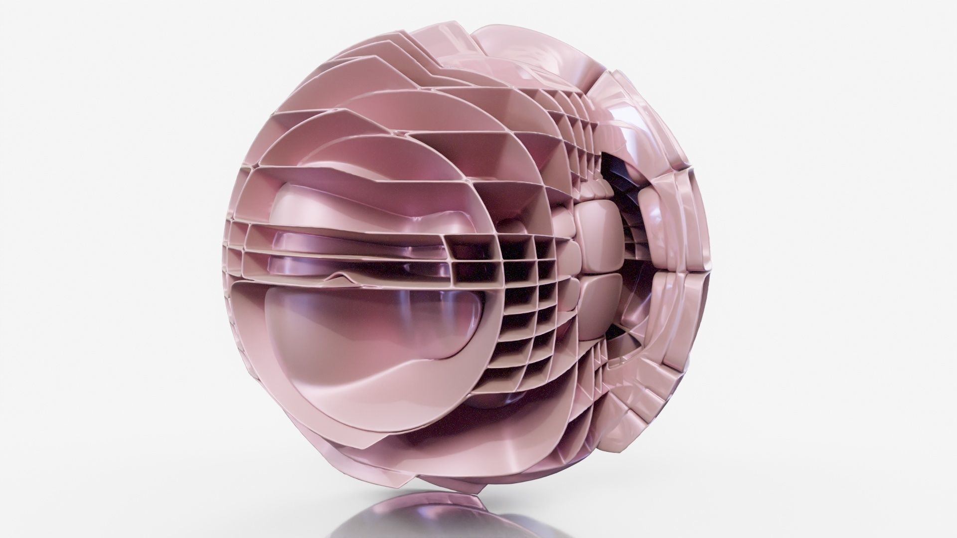 Lounge sculpture made of plastic pieces 3D model_16