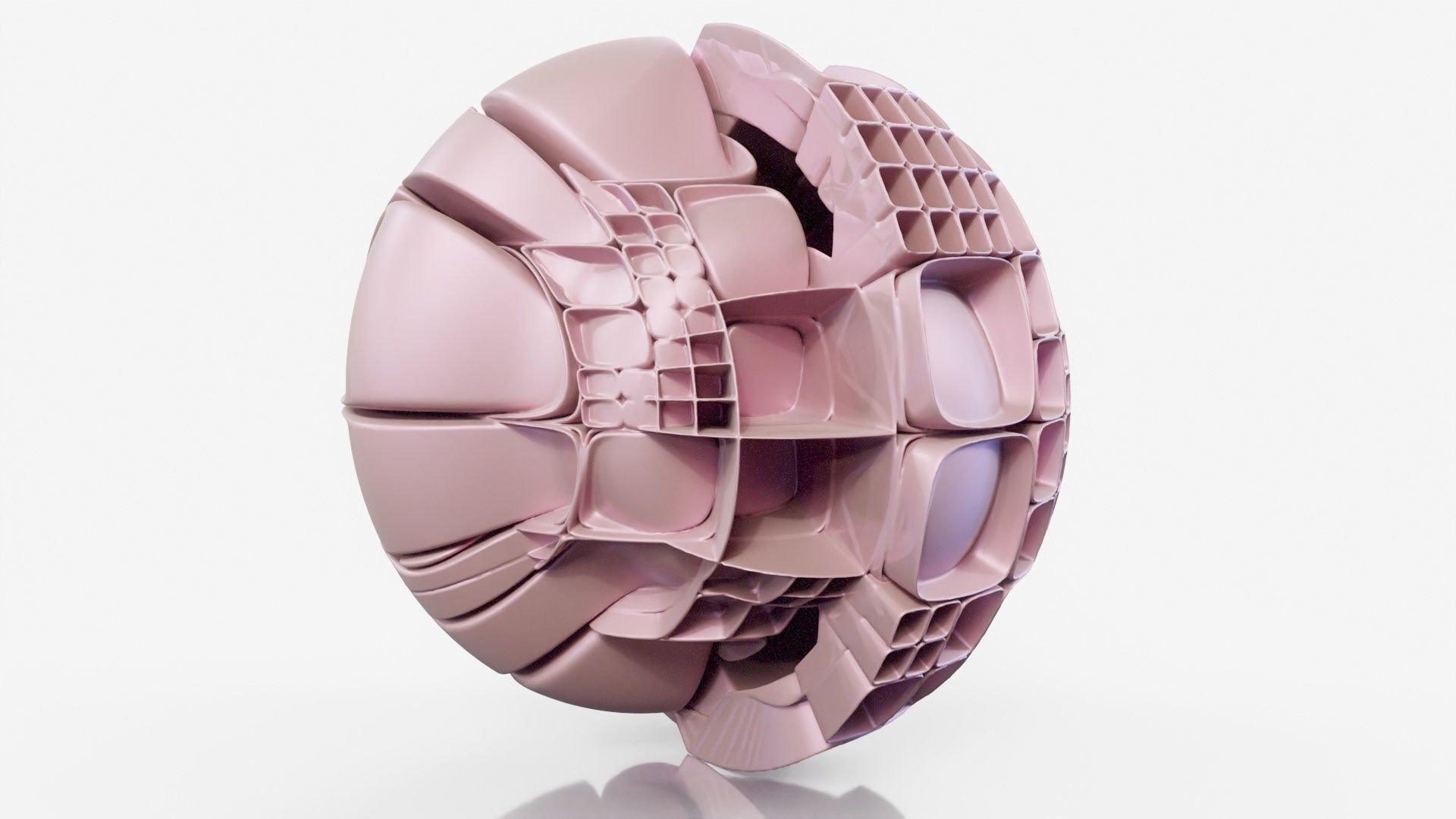 Lounge sculpture made of plastic pieces 3D model_9