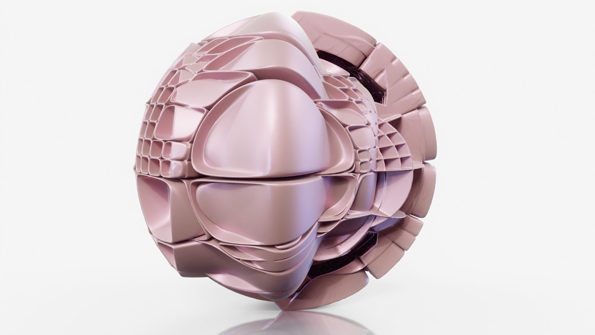 Lounge sculpture made of plastic pieces 3D model_11