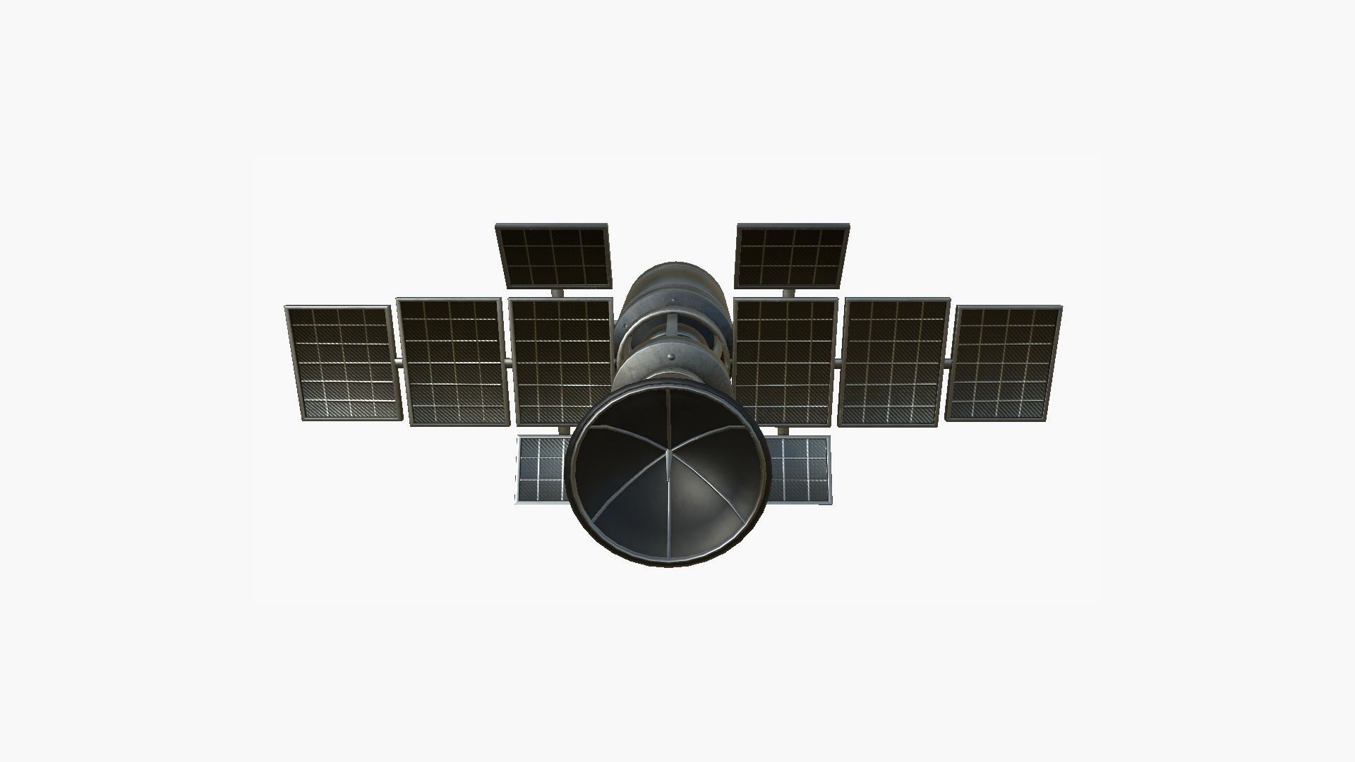 Satellite A06 Steel Black - SciFi Space Design Low-poly 3D model_4