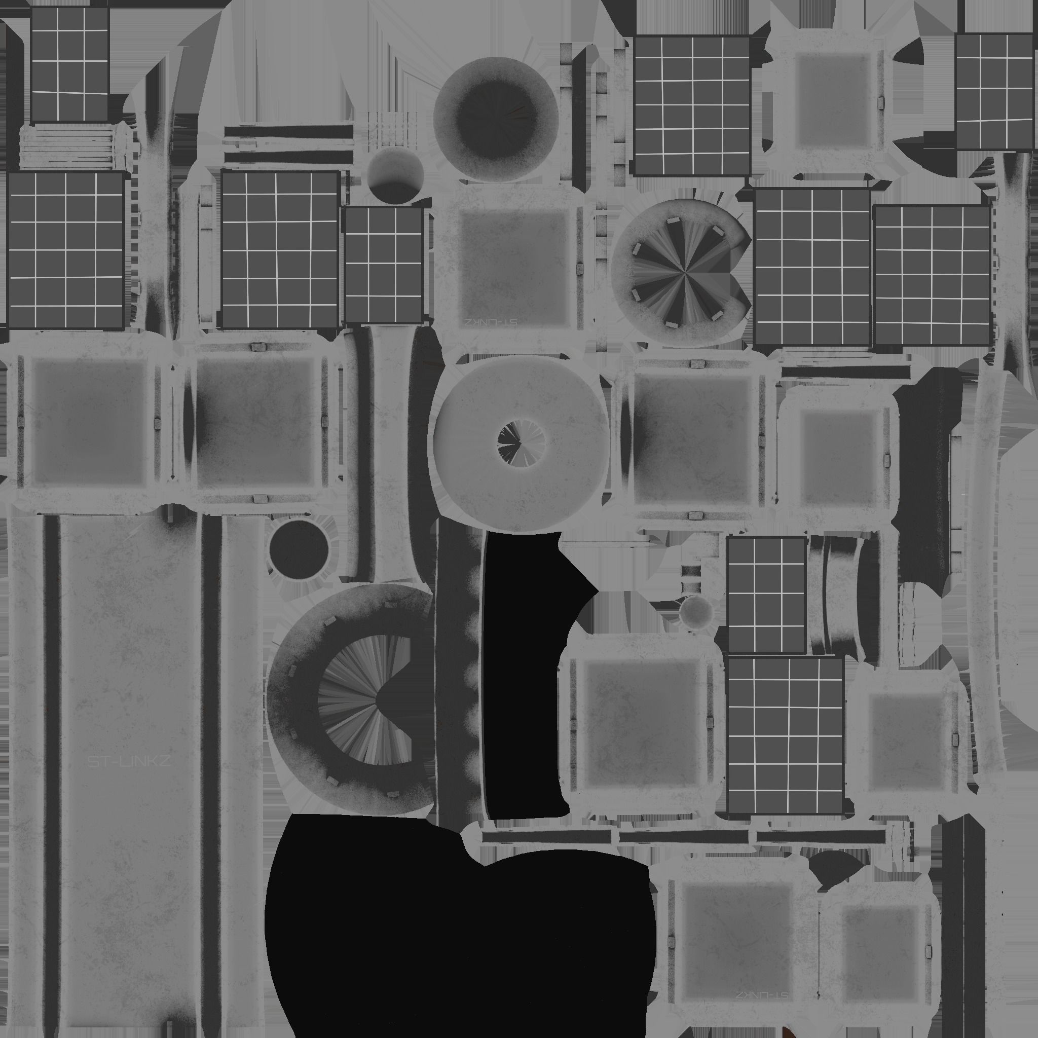 Satellite A06 Steel Black - SciFi Space Design Low-poly 3D model_20