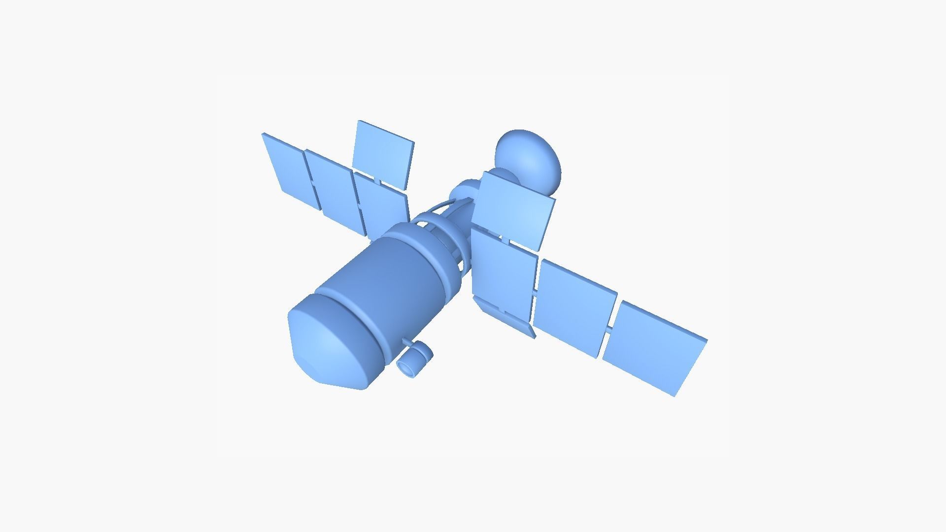 Satellite A06 Steel Black - SciFi Space Design Low-poly 3D model_9