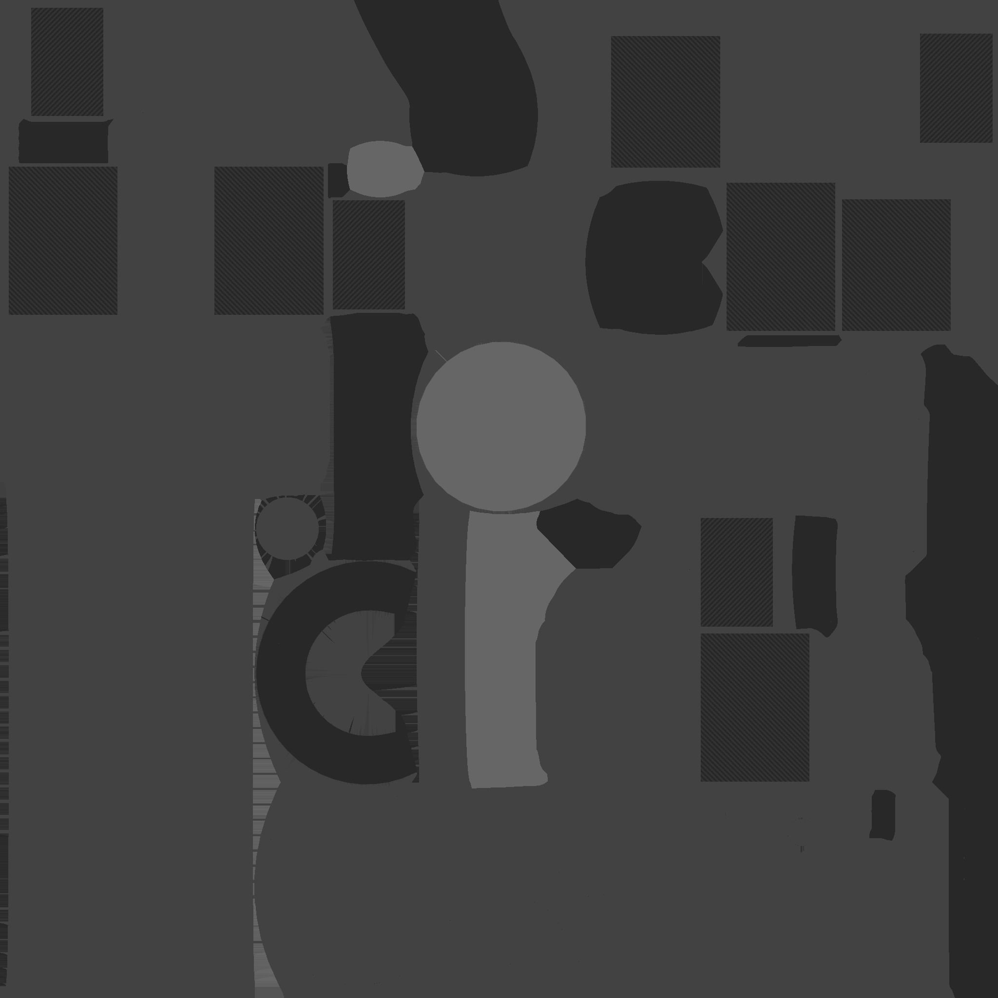 Satellite A07 Blue - SciFi Space Design Low-poly 3D model_24