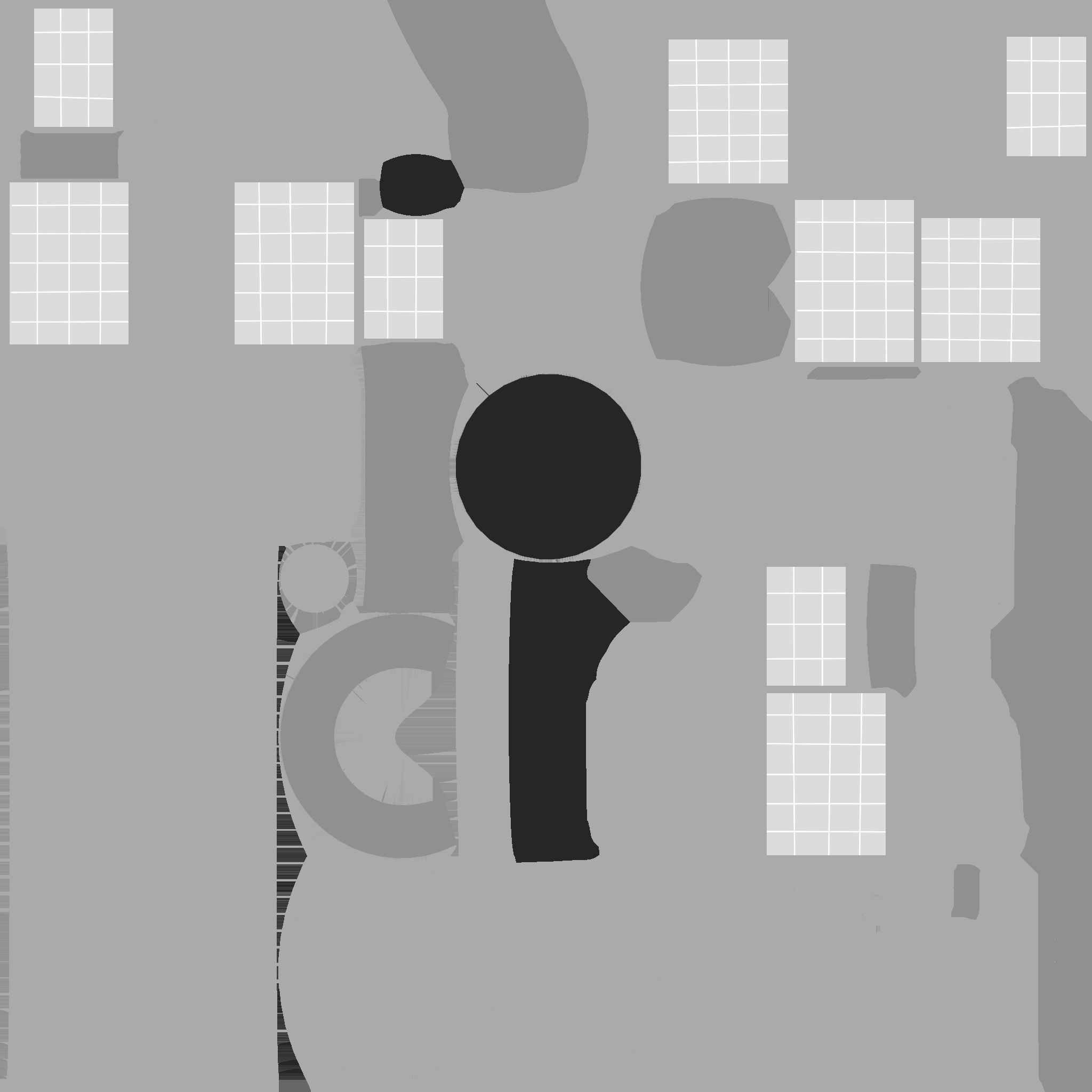 Satellite A07 Blue - SciFi Space Design Low-poly 3D model_22