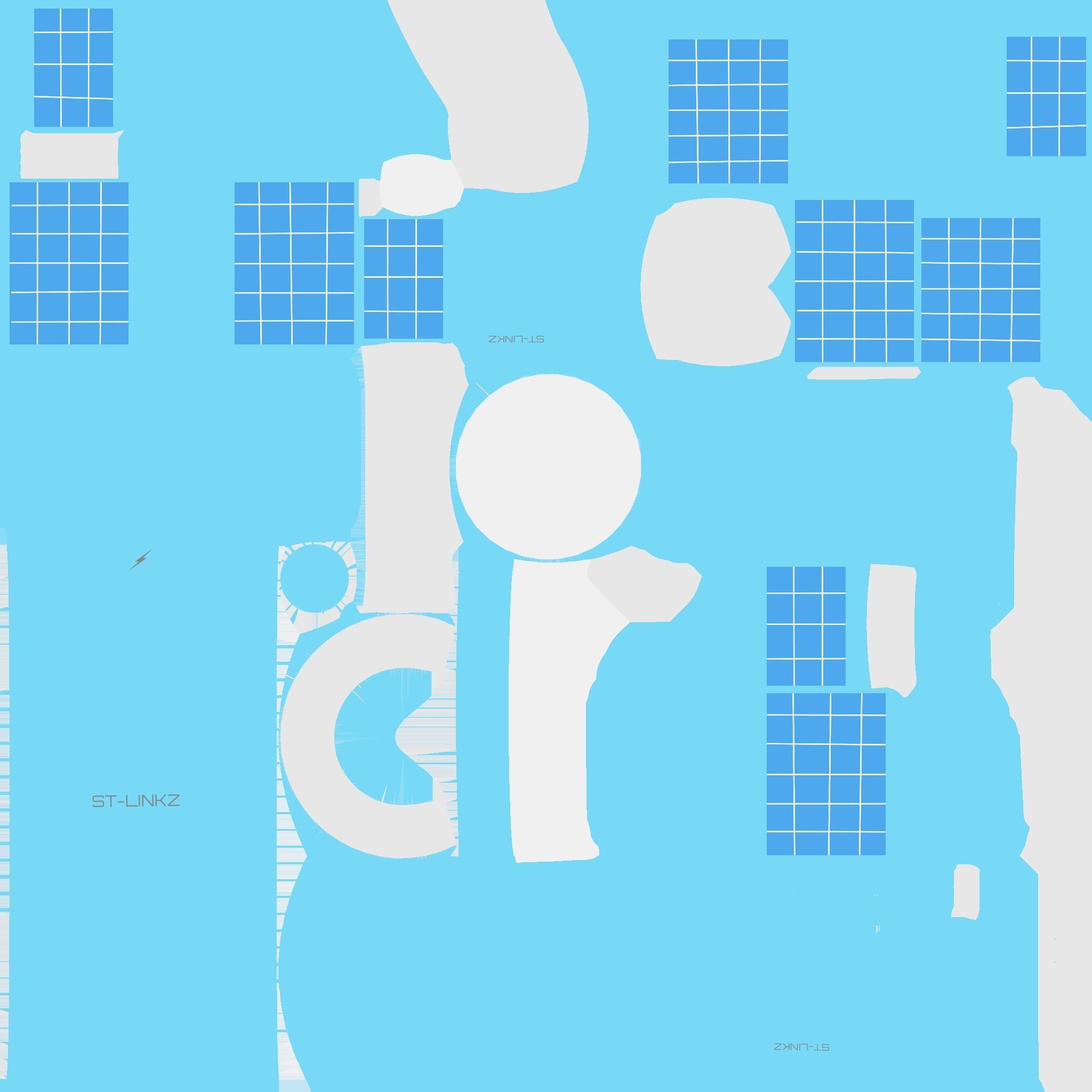 Satellite A07 Blue - SciFi Space Design Low-poly 3D model_20