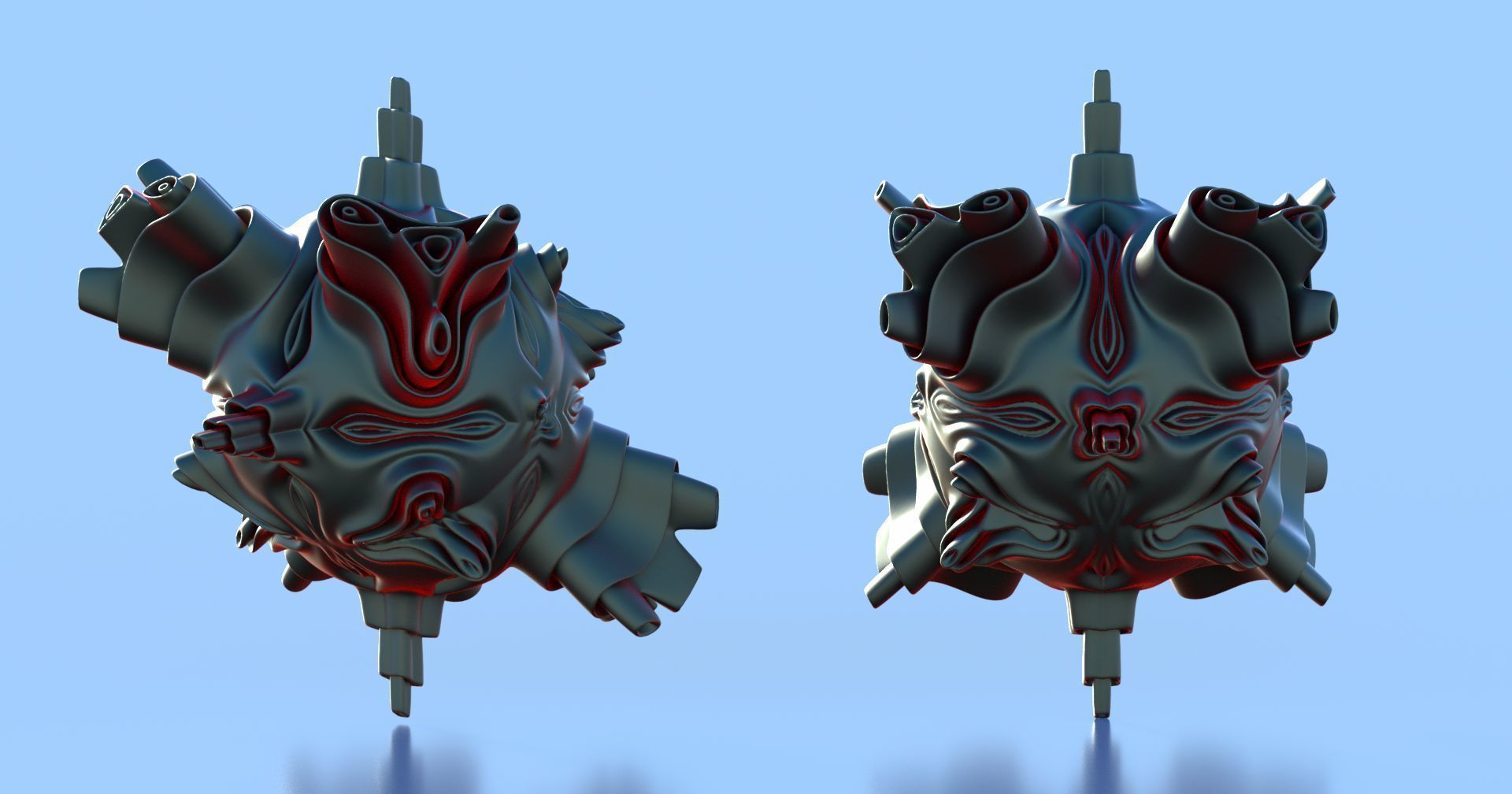 Kisser sculpture 3D model_2