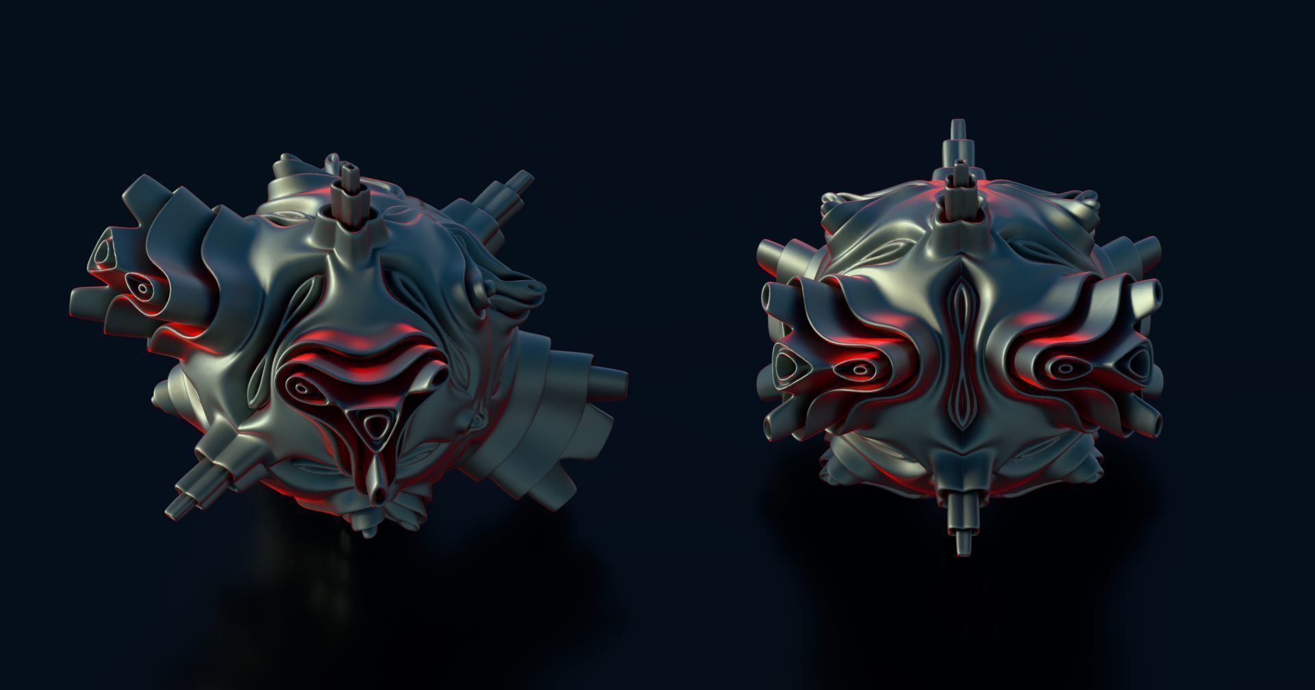 Kisser sculpture 3D model_7