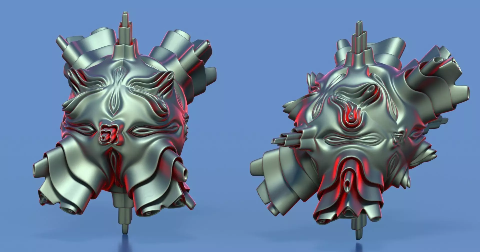 Kisser sculpture 3D model_0